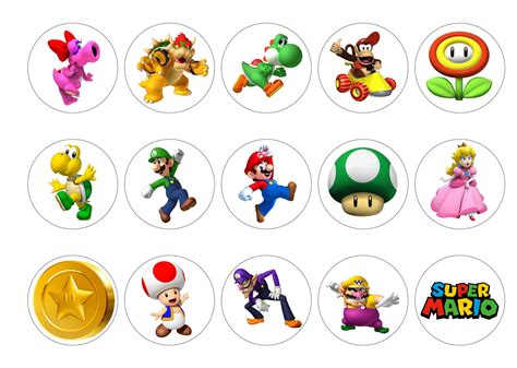 Mario Cupcake Toppers Printable Printable Templates Free