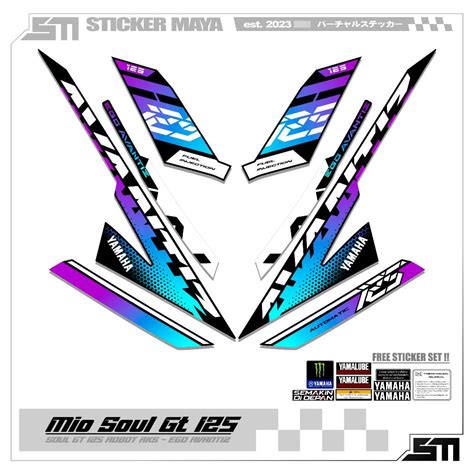 Striping Mio Soul Gt Motif X Ego Avantiz Bluecore Robot Mio