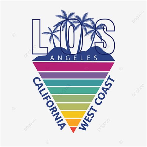 West Coast Clipart Vector Los Angeles California West Coast