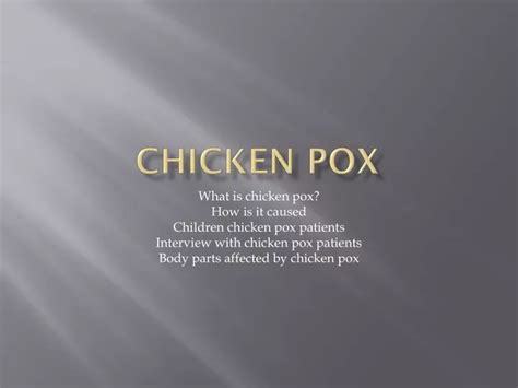 Ppt Chicken Pox Powerpoint Presentation Free Download Id 2604004