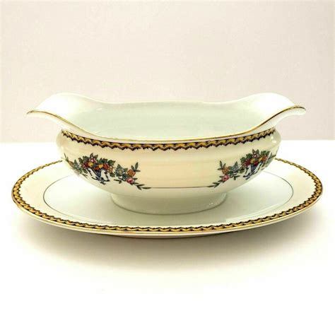 Noritake Modjeska Gravy Boat Attached Under Plate Made In Etsy