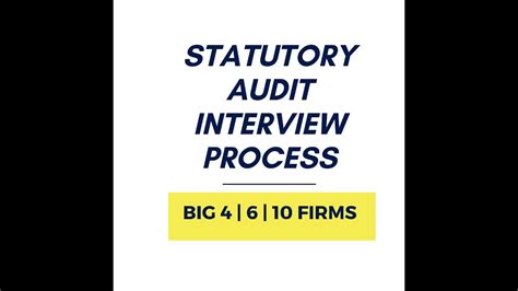 Statutory Audit Interview Process And Preparations YouTube