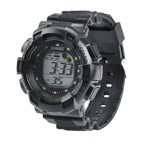 Kiplyki Wholesale Men Fashion Led Digital Alarm Date Rubber Army Watch