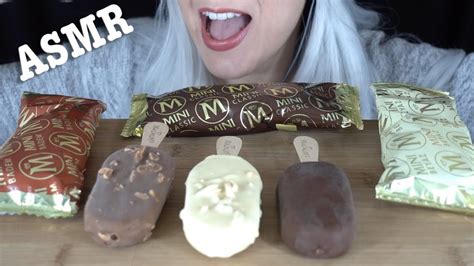 Magnum Mini Asmr Ice Cream Crunchy Eating Sound No Talking Youtube