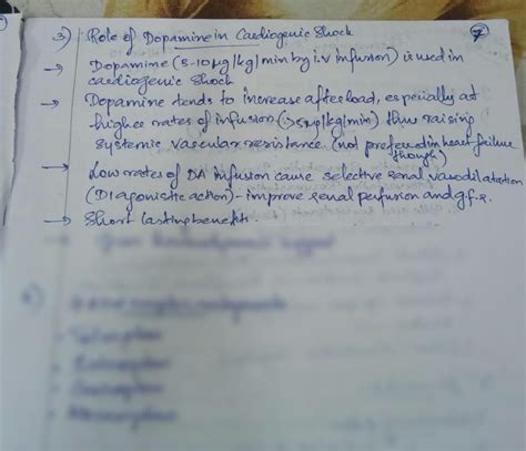 Solution Role Of Dopamine In Cardiogenic Shock Studypool