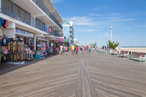 Ocean City Maryland Boardwalk Editorial Image - Image of maryland ...