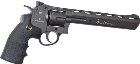 Asg Dan Wesson Black 8 Inch Airsoft Revolver With Speed Loader