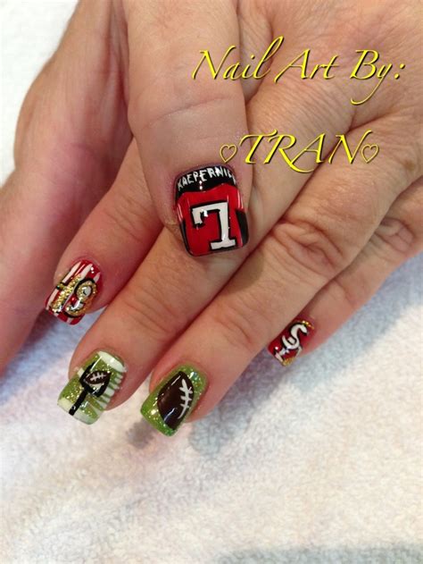 49er Nails Super Bowl Xlvii Nail Art Nails Class Ring