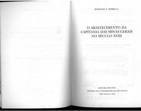 ZEMELLA Mafalda P Os Mercados Abastecedores Das Gerais In ZAMELLA