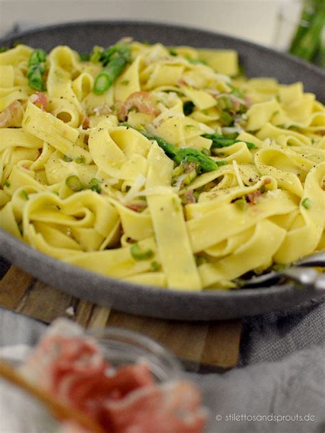 Pasta Mit Gr Nem Spargel Und Pancetta Nach Jamie Oliver Stilettos