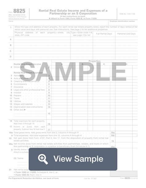 Irs Form 8825 Fillable Printable Forms Free Online