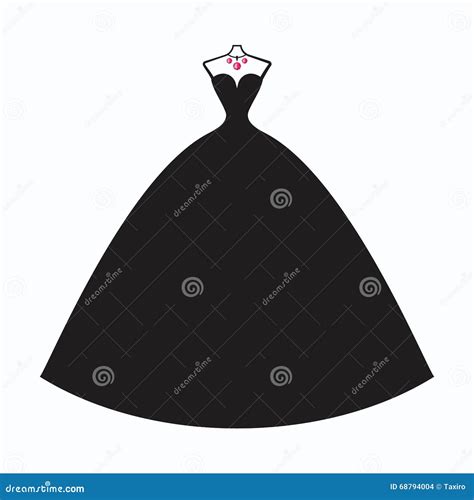 Ball Gown Black Stock Vector Illustration Of Celebration 68794004