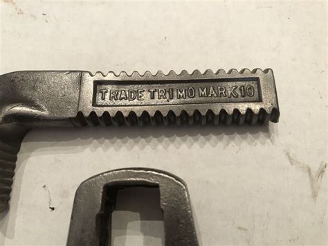 Vtg TRIMO Roxbury Mass 10 Adjustable Pipe Wrench PATD 1889 97