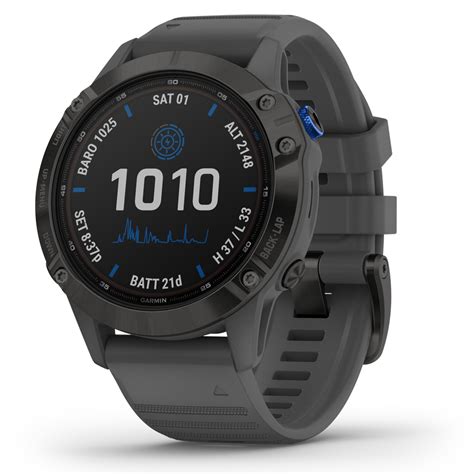 Garmin Fenix 6 Pro Solar Edition Running Watch Black Slate Grey The