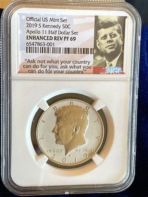 2019 S Enhanced Reverse Proof Kennedy Half Dollar NGC PF69 For Sale