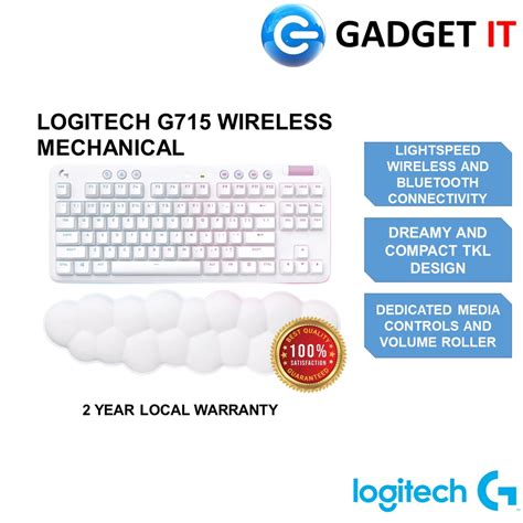 Logitech G715 Wireless Mechanical Gaming Keyboard With Lightsync Rgb