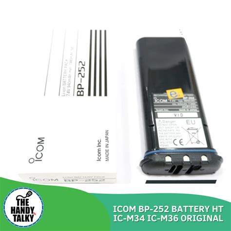 Jual ICOM BP 252 BATTERY HT ICOM IC M34 IC M36 Kota Surabaya The