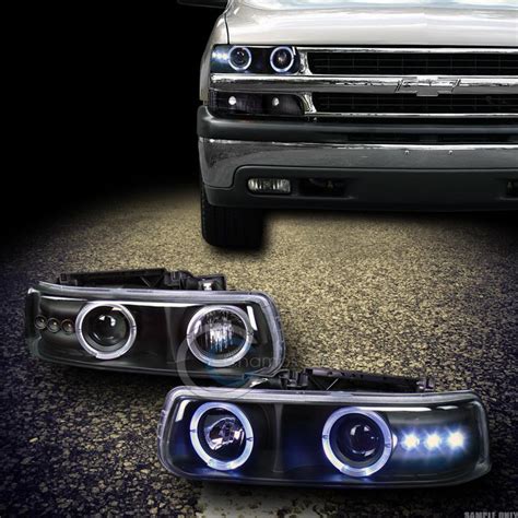 Find Silverado Suburban Tahoe Halo Led Projector Head Lights