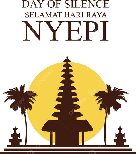 Templo Hari Raya Nyepi Bali Hindú PNG Paisaje Vector Año Nuevo