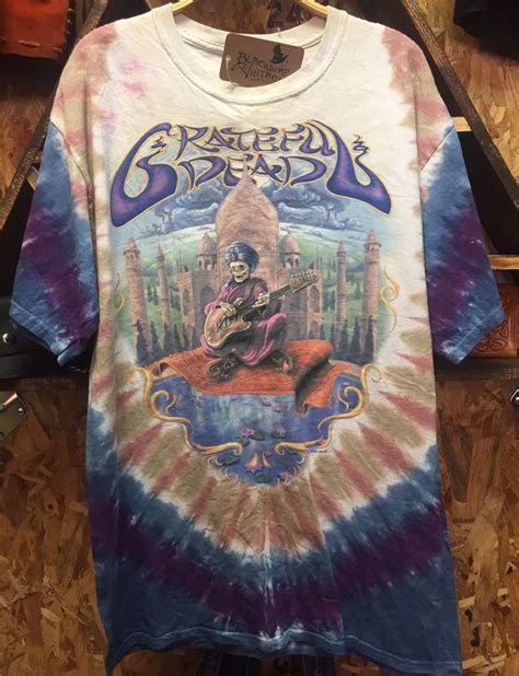 Grateful Dead Liquid Blue Tie Dye Vintage T Shirt L Etsy Vintage