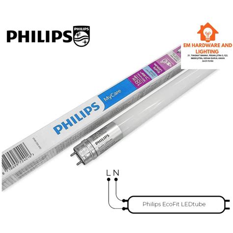 Philips Ft W Ecofit T Glass Led Tube Lampu Panjang Lampu Led Lampu