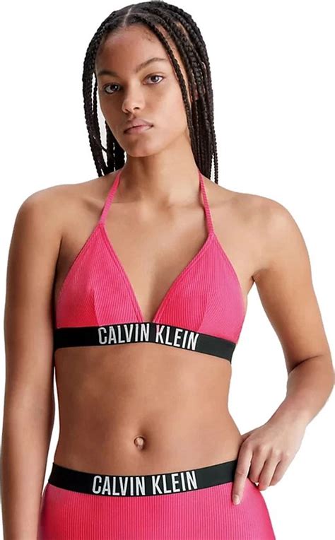 Calvin Klein Triangle RP Bikini Top Dames Pink Bol