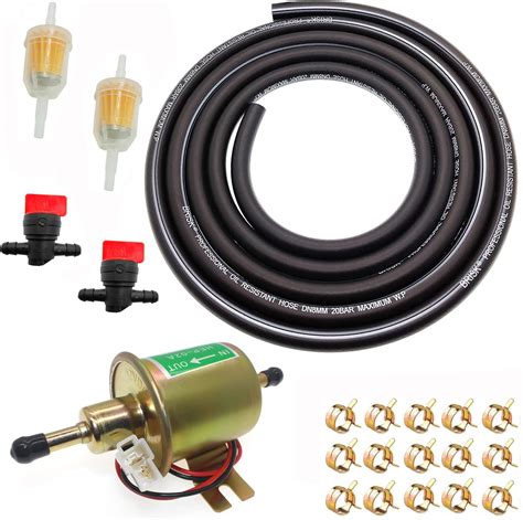 Amazon Universal Electric Fuel Pump 12V 8mm 5 16 Fuel Line Hose