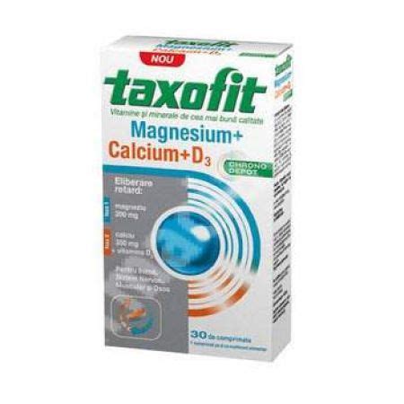 Taxofit Magnesium Calcium D3 40 Comprimate Klosterfrau Farmacia Tei