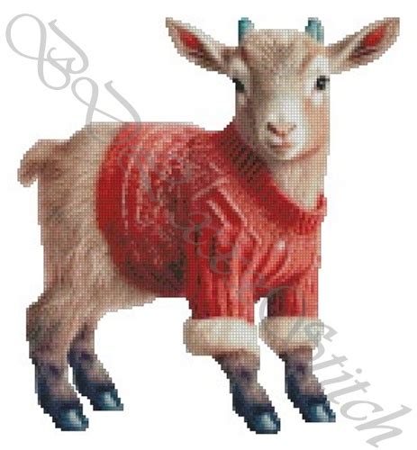 Clothimal Goat Cross Stitch Pattern