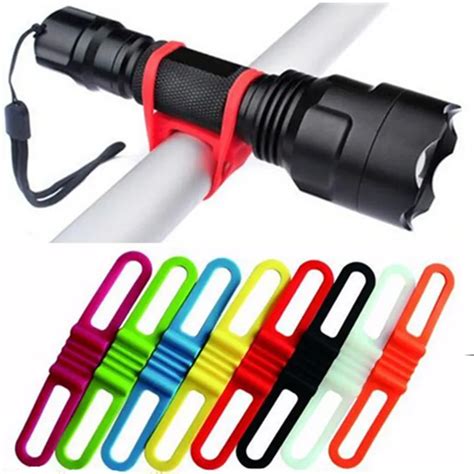 Pcs Pack Silicone Strap Bike Front Light Holder Bicycle Handlebar