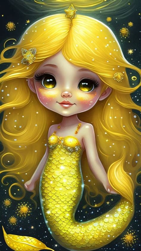 Pin By 💖 Cheryl 💖 On Yellow •★• Mermaid Drawings Mermaid Art Cute Cartoon Drawings