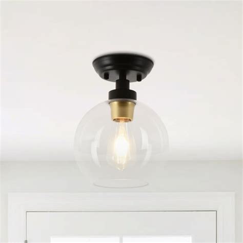 Breakwater Bay Essel Glass Semi Flush Mount Reviews Wayfair