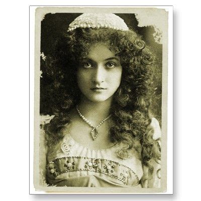 Vintage Retro Women Sepia Portrait 20s Woman Post Cards Vintage Gypsy ...