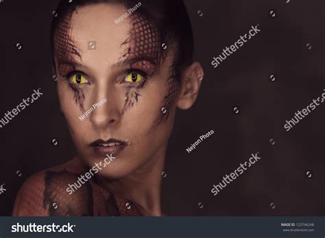 Woman Snake Body Art Stock Photo 123746248 Shutterstock