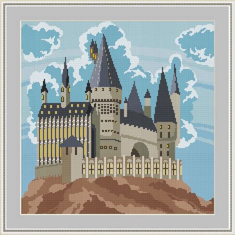 Hogwarts Cross Stitch Pdf Download Pattern Castle Counted Etsy