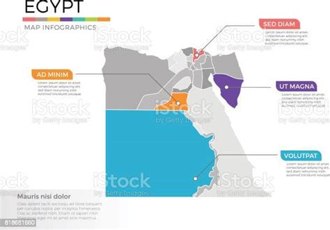 埃及地圖資訊圖形向量範本區域與指標標記向量圖形及更多互聯網圖片 互聯網 亞洲西部 信息圖形 Istock