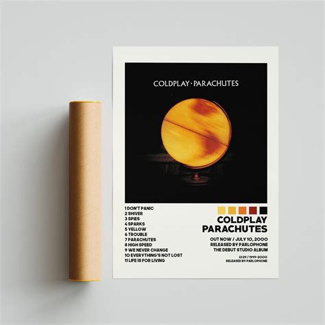 Coldplay Parachutes Album Poster | Coldplay Merch