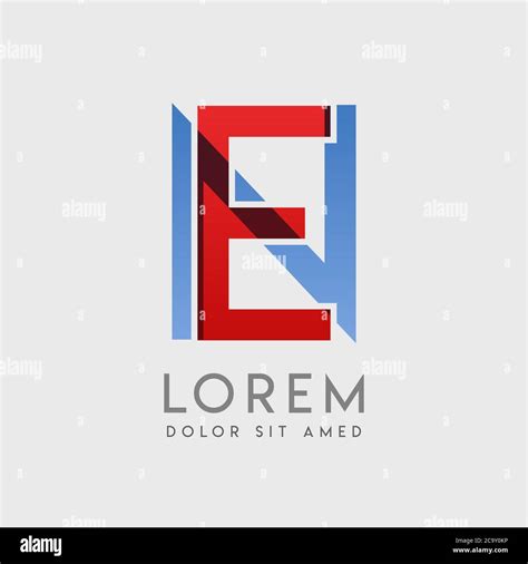 EN Logo Letters With Blue And Red Gradation Stock Vector Image Art