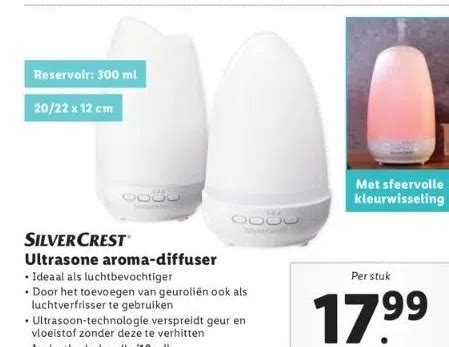 Silvercrest Ultrasone Aroma Diffuser Aanbieding Bij Lidl