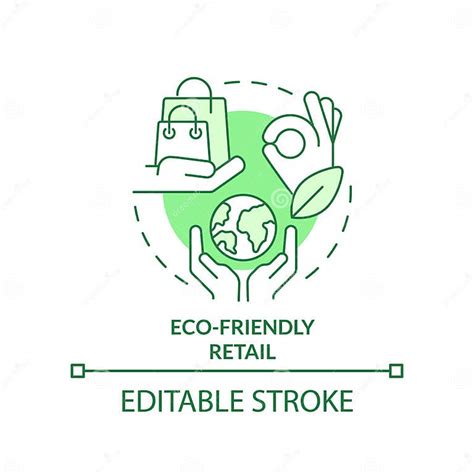 Eco Friendly Retail Green Concept Icon Stock Vector Illustration Of