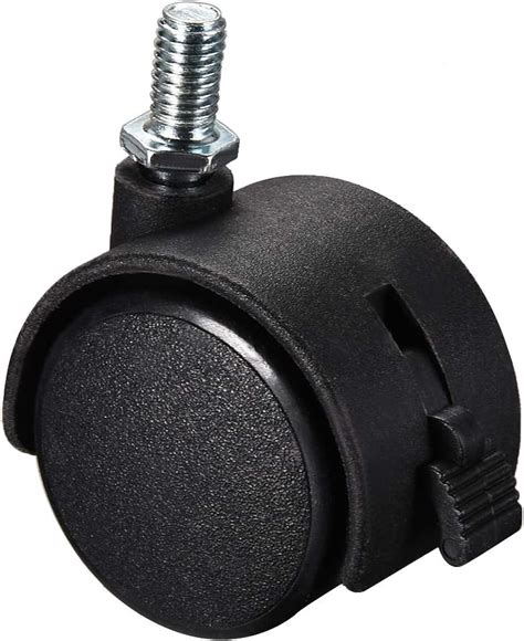 Uxcell Furniture Casters 1 5 Inch Nylon M8 X 15mm Threaded Stem Swivel