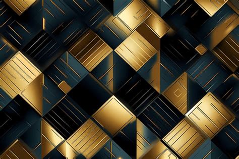 Premium AI Image | luxury gold abstract pattern geometric background