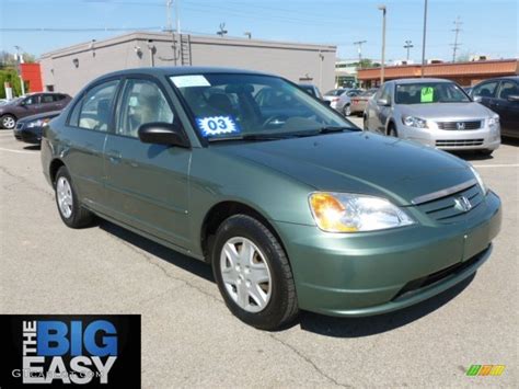 2003 Galapagos Green Honda Civic Lx Sedan 65229512 Photo 12