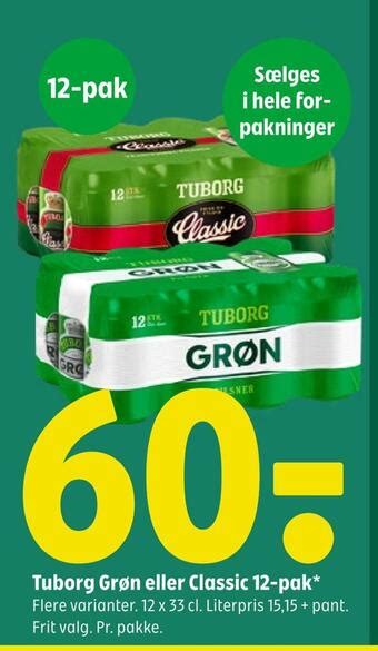 Tuborg Gr N Eller Classic Pak Tilbud Hos Coop