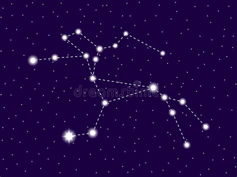 Centaurus Constellation. Starry Night Sky. Zodiac Sign. Cluster of ...