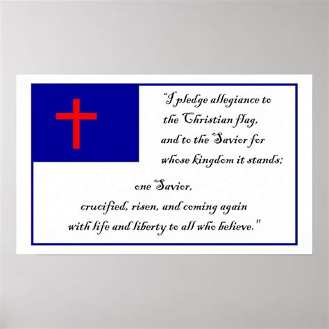 Pledge To The Christian Flag Poster