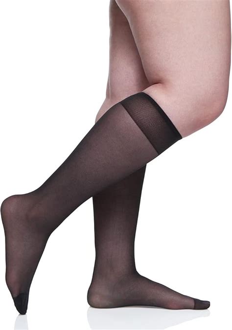 Berkshire Womens Plus Size Queen Size Sheer Knee High 6451 Fantasy