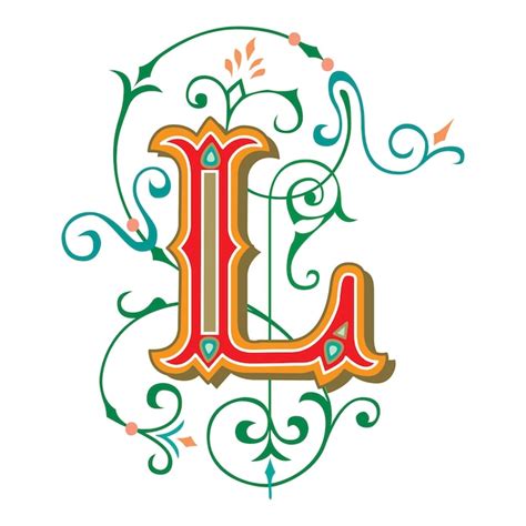 Premium Vector Art Tuscani Initial Caps Font Capital Letter L Vector