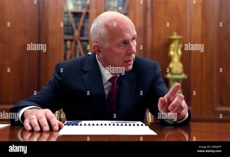 Moskau Russland Dezember 2023 Sergei Chemezov CEO Der Rostec State