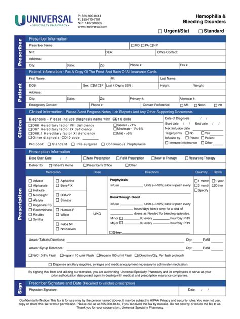 Fillable Online Hemophilia And Fax Email Print Pdffiller